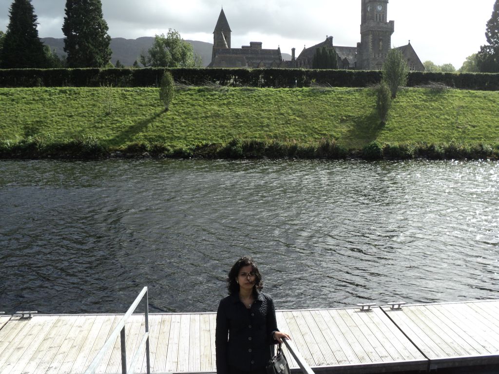 Ashwina with Fort Augustus Abbey in the background