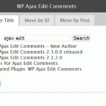 Ajax Edit Comments now with Move Comments feature