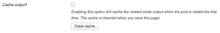 Contextual Related Posts - Clear Cache