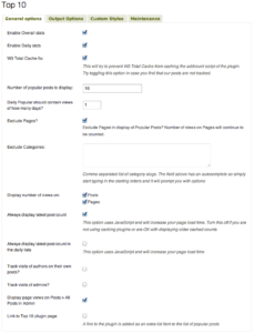 Top 10 v1.9.7 - General options