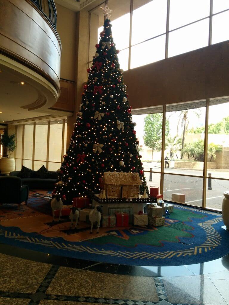 Christmas Tree in the Hilton lobby in Johannesburg, South Africa