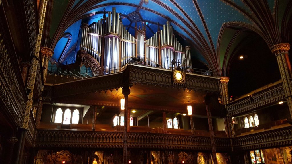 The pipe organ at Notre-Dame Basilica