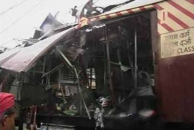 A picture of one the trains in the blast. Photo courtesy IBN-Live