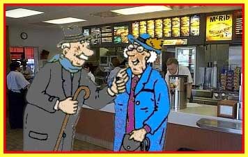 A little old couple walked slowly into a McDonald's one cold winter evening.
