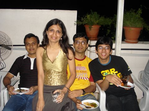 Aditya, Akshat and me with the birthday girl Sumukhi